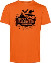 T-shirt kind Snoep of je leven | Halloween Kostuum Voor Kinderen | Halloween | Foute Party | Oranje | maat 140