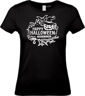 Dames T-shirt Snoep of je leven | Halloween Kostuum Volwassenen | Halloween | Foute Party | Zwart dames | maat M