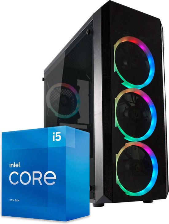 Circular RGB Gaming PC | Intel Core i5-11400F | GeForce RTX 4060 | 32 GB DDR4 | 1 TB SSD - NVMe | Windows 11 Pro