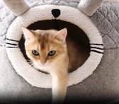 Kattenhuisje | Iglo-vorm | Beschut plekje | Gemakkelijk omzetten naar een mand zonder dakje