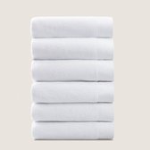 PandaHome - Hotelkwaliteit Handdoeken set - 6 delig - 6 Handdoeken 50x100 cm - 100% Micro-Katoen - Handdoeken Wit