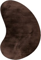 CleanWalk - Vloerkleed - Heat Karpet - Kidneyvorm - Hoogpolig - 160 x 230 cm - Katoenen backing - 39 mm hoog - Darktaupe