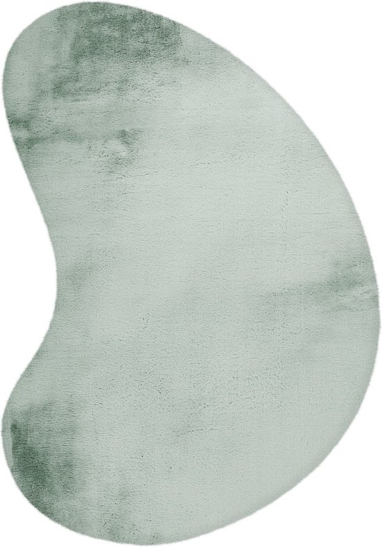CleanWalk - Vloerkleed - Heat Karpet - Kidneyvorm - Hoogpolig - 160 x 230 cm - Katoenen backing - 39 mm hoog - Mintgroen