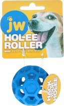 JW HOL-EE ROLLER – Hondenspeeltje - Hondenspeelgoed - Hondenbal - XS - Ø 5 cm - Natuurrubber - Blauw