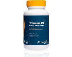 Fittergy Supplements Vitamine D3 50mcg Met Zink 100 tabletten - 100 stuks