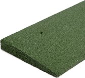 Rubber oplooprand groen 100x25x4,5cm | Recycled rubber | Slijtvast