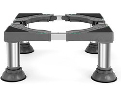 Onderstel voor wasmachine met 4 gevoerde, berenbelasting, max. 200 kg onderstel voor wasmachine, verstelbare breedte 40-62 cm, wasmachinesokkel, grijs