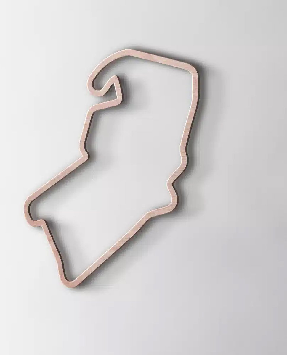 F1 Houten Circuit Silverstone Verenigd Koninkrijk - Houten Berkenmultiplex Wanddecoratie - 60 cm breed