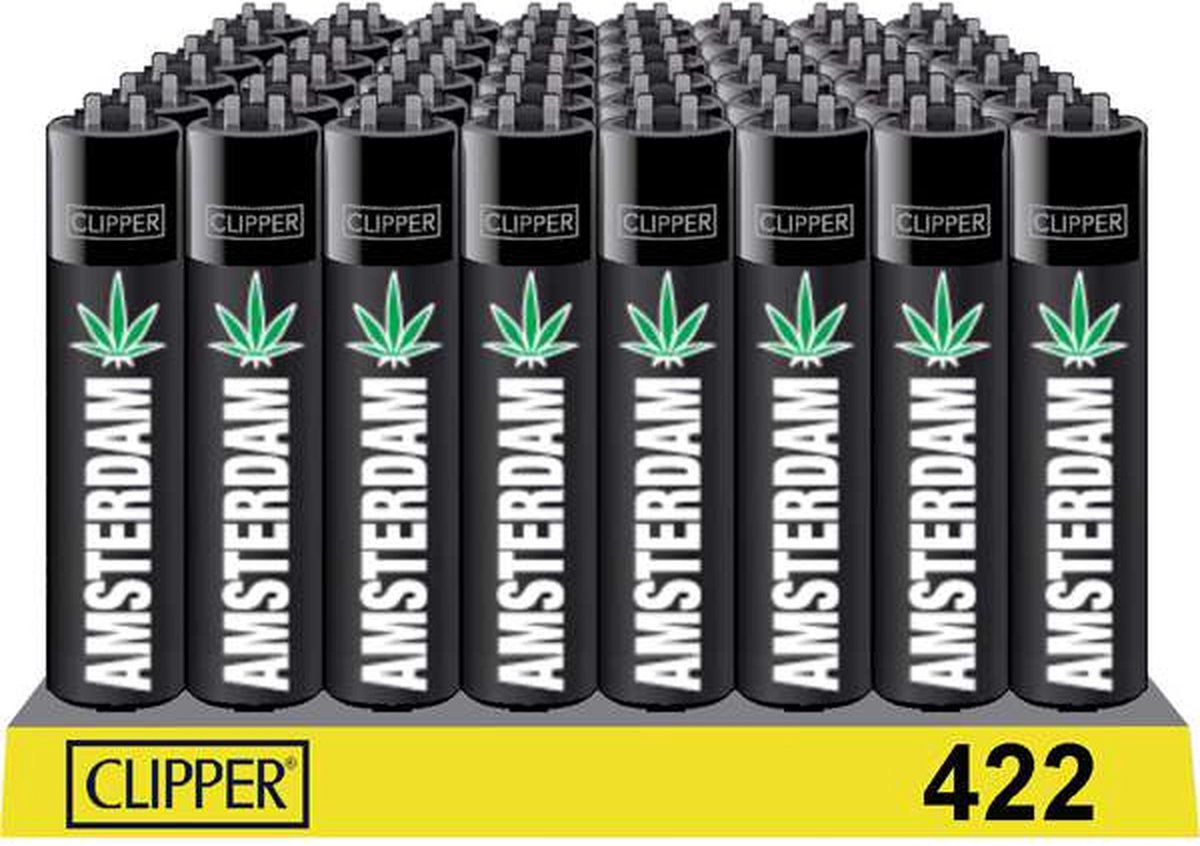 Goedkoopste Clipper Aansteker - Amsterdam Leaf Black