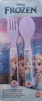 Disney Frozen - Couverts 2 pièces en plastique dur - Lilas - Cuillère et Fourchette - couverts pour enfants