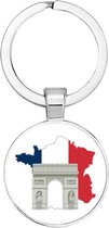 Akyol - Arc de Triomphe Sleutelhanger - frankrijk - reizigers - leuke cadeau voor iemand die houdt van Frankrijk - verjaardagscadeau - kado - gift - 2,5 x 2,5 CM