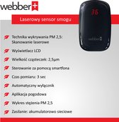 Webber SP75 - luchtkwaliteitsmeter - bluetooth - LCD - zwart