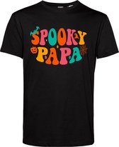 T-shirt Spooky Papa | Halloween Kostuum Volwassenen | Halloween | Foute Party | Zwart | maat M
