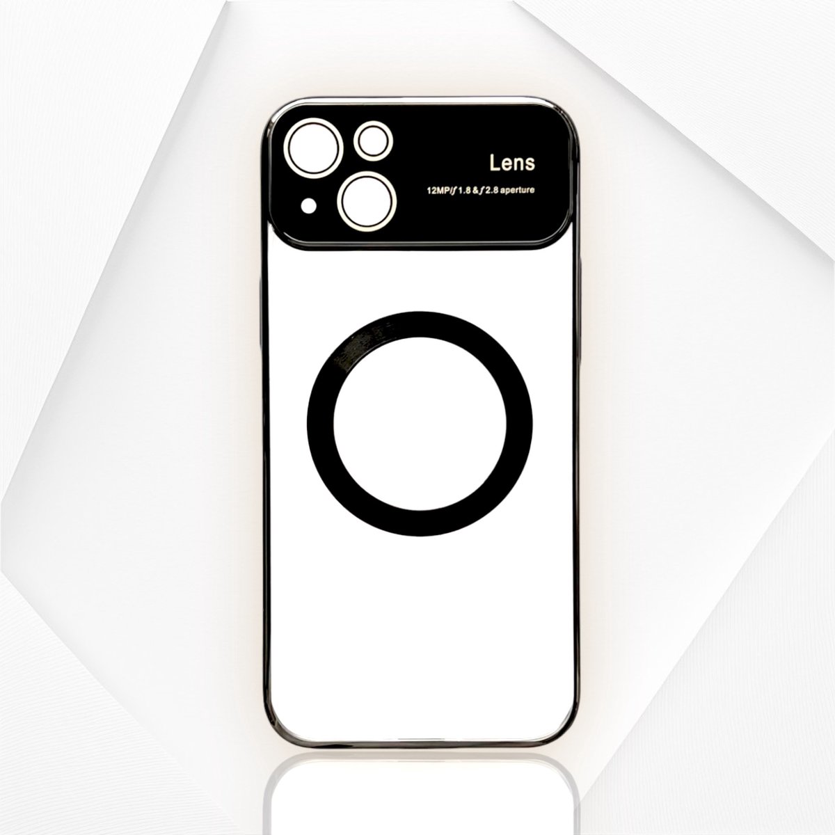 iPhone 15 Zwarte Hoesje - Luxe MagSafe Case met Camera Bescherming - Ultieme Lens Bescherming Backcover - Luxe Stevig Hoesje van Premium Kwaliteit.