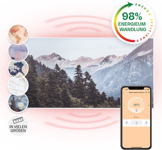 Klarstein Wonderwall Air Art Smart Verwarming
