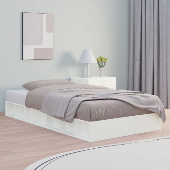 The Living Store Bed - Grenenhout - 135 x 190 cm - Wit