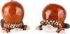 Décoratif | Gnome d'automne marron, céramique, 10x9x10cm, lot de 2 pièces | A225618