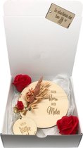 Geschenkbox liefste METER | rood | bloem | droogbloemen | liefste meter | meter vragen | meter worden | peettante vragen | peettante worden | cadeau  | geschenkdoos | giftbox