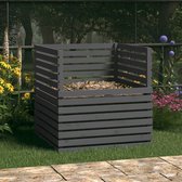 The Living Store Compostbak - Massief Grenenhout - 100x100x102 cm - Grijze kleur