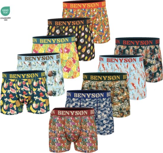 BENYSON® 10-Pack Viscose Boxershorts 7125+7126 L
