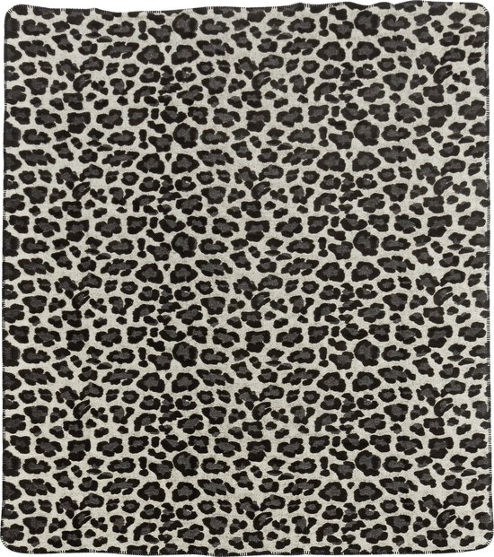 Fusion Handdoek met dierenprint, grijs en wit, 50 x 90 cm, 100% katoen, jachtluipaardpootontwerp, zacht en absorberend, safari-badkameraccessoire