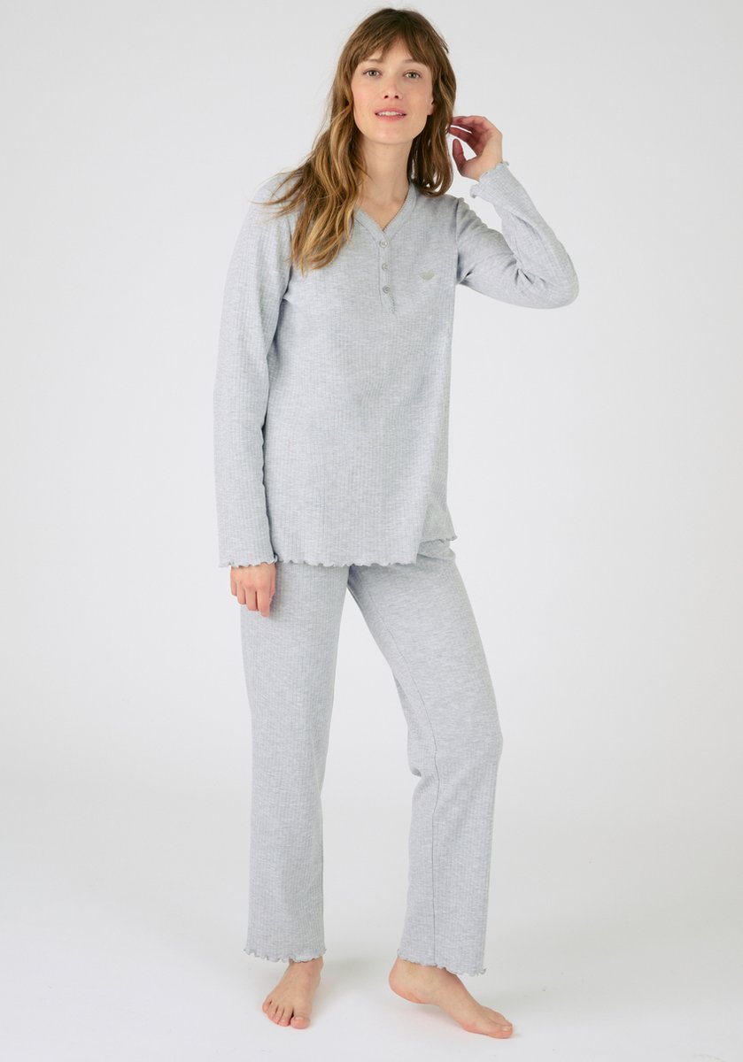 Damart Pyjama ribgebreid - Dames - Grijs - 54-56 (XXL)
