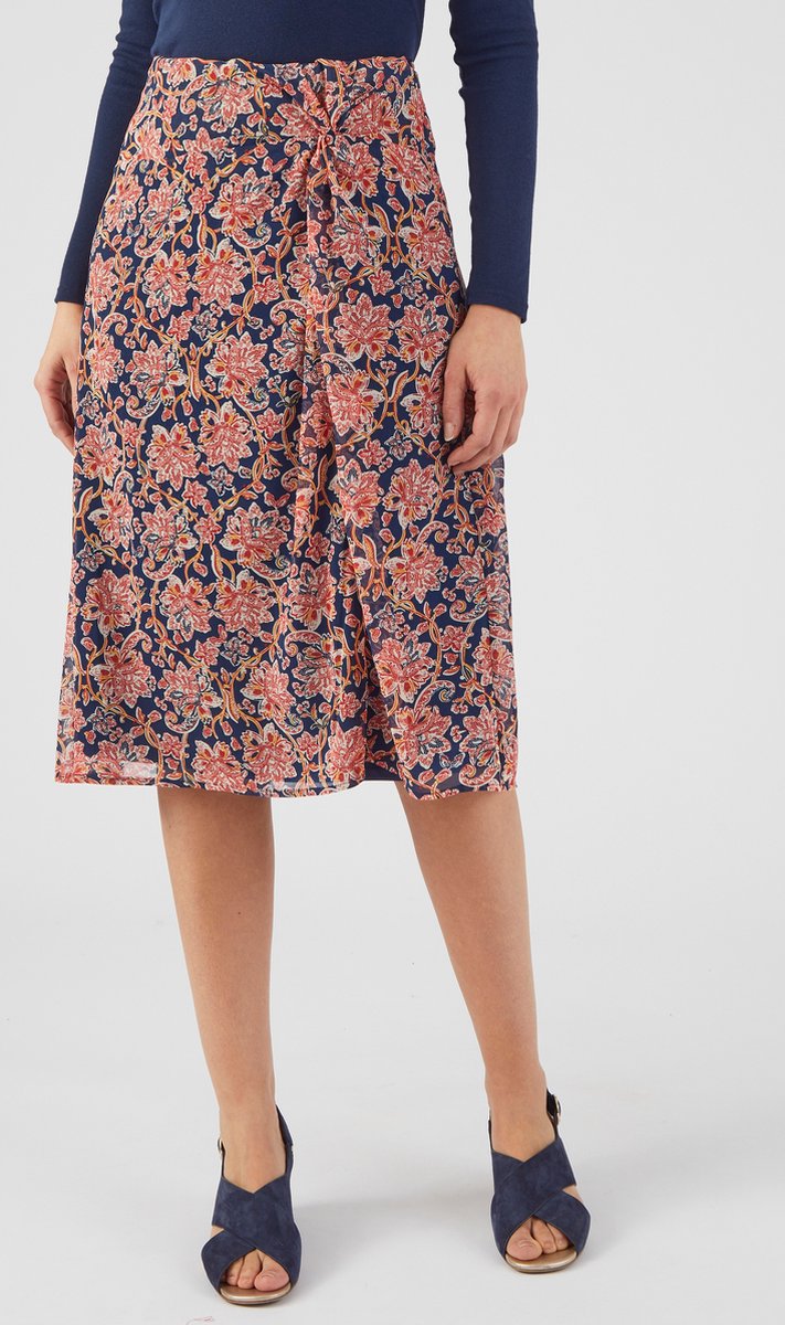 Damart - Rok in voile, gerecycleerde vezels* - Dames - Blauw - 50