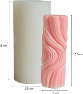 ZoeZo - Kaarsmal - Cilinder - Golvend - Kaars mallen - Siliconen mal - Zelf kaarsen maken - Gips & Epoxy gieten - Zeep maken