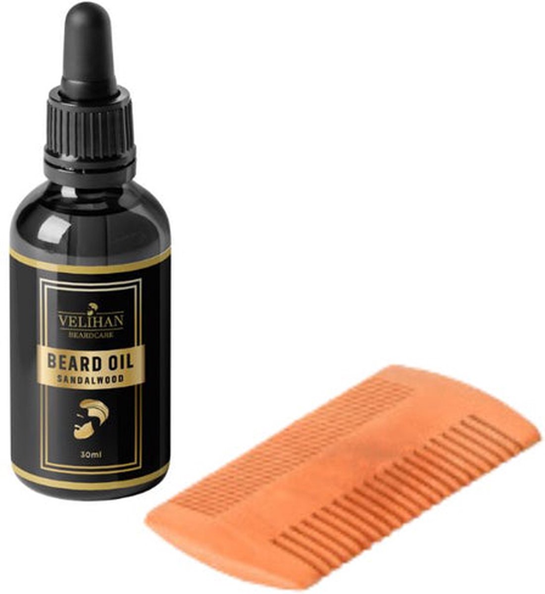 Goedkoopste Velihan Beardcare - Baardverzorging Duo Pack - Baardolie Sandalwood 30ml - Baardkam- Baardverzorging set - Cadeau voor hem - Baardverzorging - Baard olie - Cadeau voor vriend - Baardgroei - Perfecte cadeau voor man - Geschenkset mannen