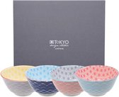 Tokyo Design Studio Star Wave Kommenset - Rond - Multi kleuren - 4 stuks