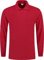 Tricorp Poloshirt lange mouw - Casual - 201009 - Rood - maat S