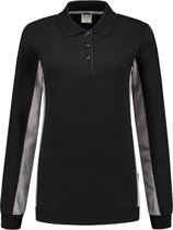 Tricorp polosweater bi-color dames - 302002 - zwart / grijs - maat XS