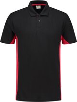 Tricorp Poloshirt Bicolor 202004 Zwart/Rood - Maat XL