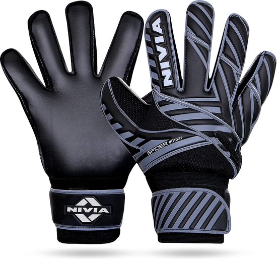 Nivia Spider FB G/ Gants de Gardien grand noir | 901bk