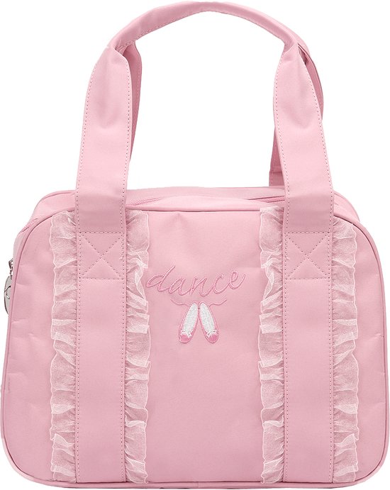 Ballettas Meisjes Roze Schooltas met Ruches Back to School Roze Tas Ballet bol