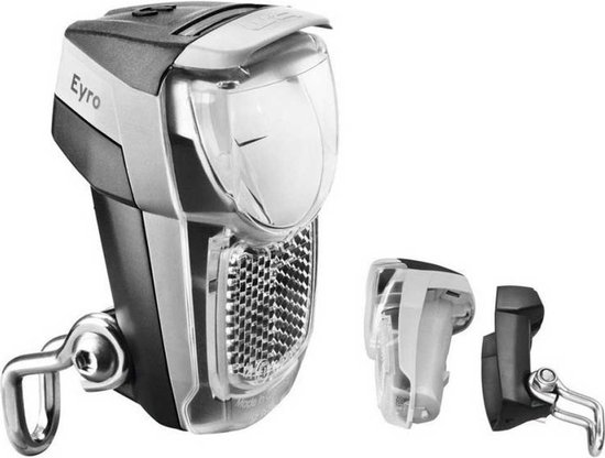 Busch + Müller Lumotec IQ Eyro fietsverlichting voor montage aan voorvork zwart/zilver — afbeelding 5