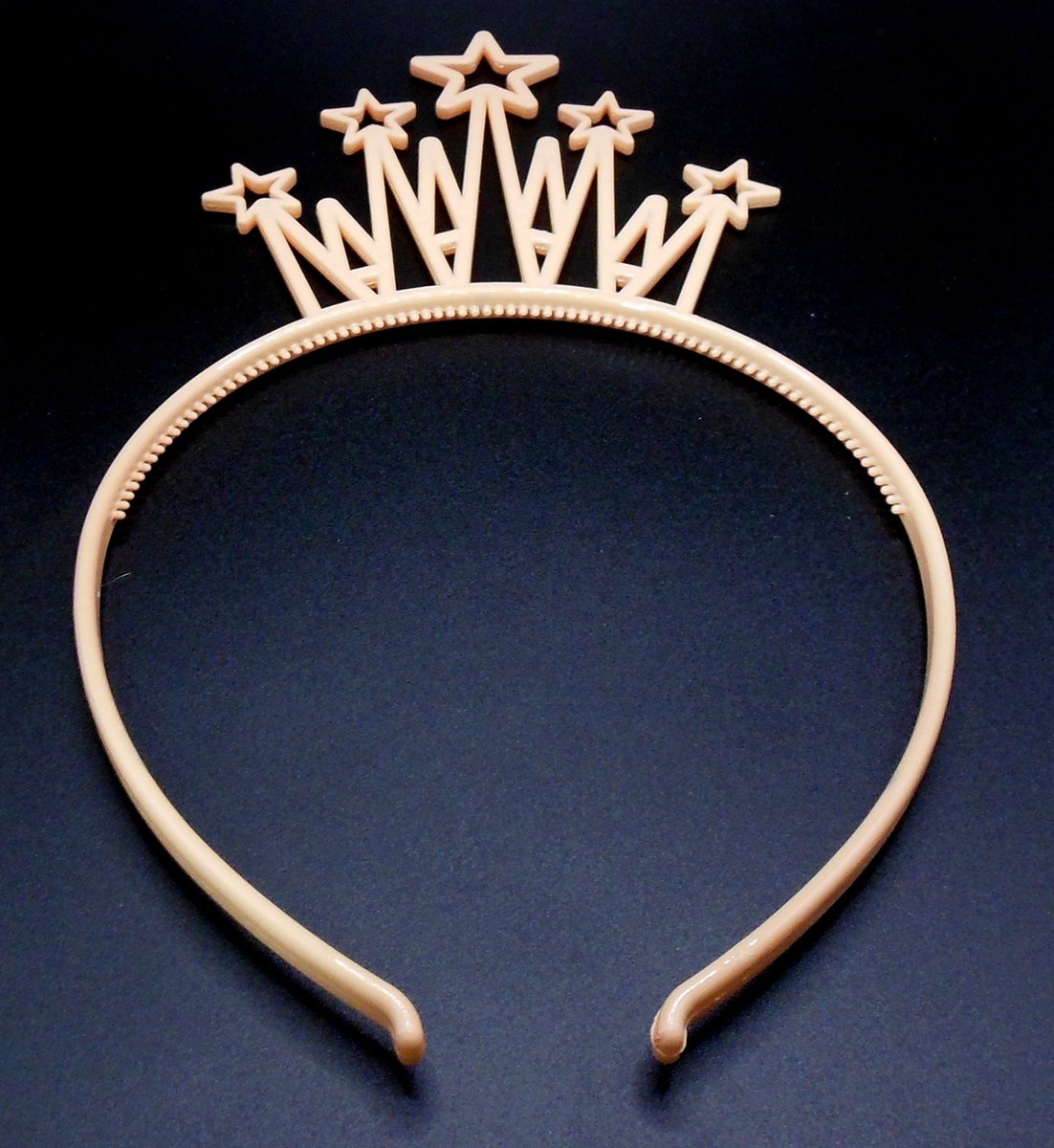 Diadeem met kroontje + sterren cremekleur - kinderfeestje - verjaardag