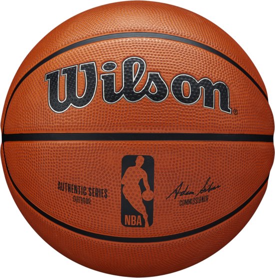 Wilson NBA Authentic Series Outdoor Ball WTB7300XB, Unisex, Oranje, basketbal, maat: 5