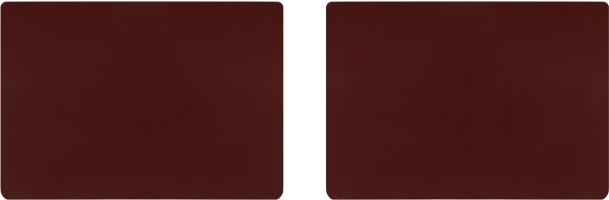 Krumble Placemat PU Leer - Placemat - Placemats - Onderlegger - Onderleggers - Rood - Set van 2