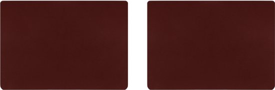 Krumble Placemat PU Leer - Placemat - Placemats - Onderlegger - Onderleggers - Rood - Set van 2