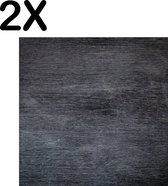BWK Textiele Placemat - Krijt Uitgeveegd op Schoolbord - Set van 2 Placemats - 50x50 cm - Polyester Stof - Afneembaar