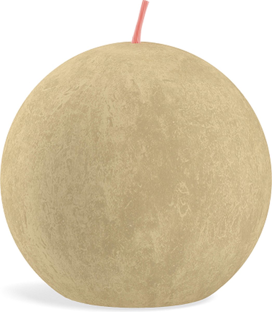 Bolsius 6 stuks Bolsius beige rustieke bolkaars Ø 76 mm (25 uur) Oat Beige