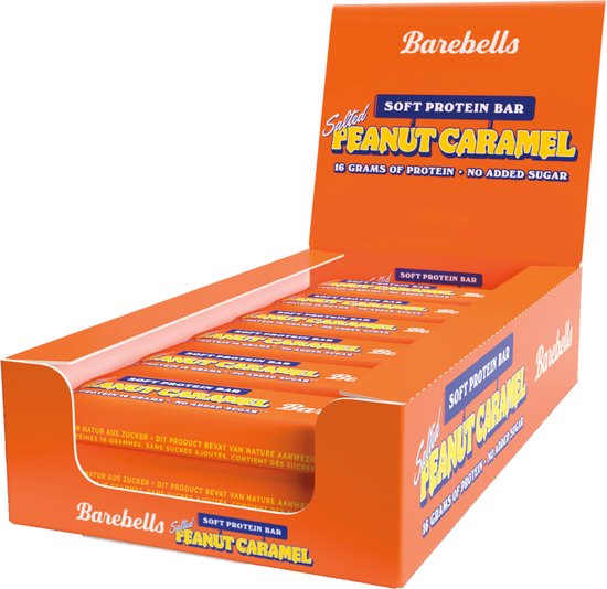 Soft Bars (Salted Peanut Caramel - 12 x 55 gram) - BAREBELLS ...