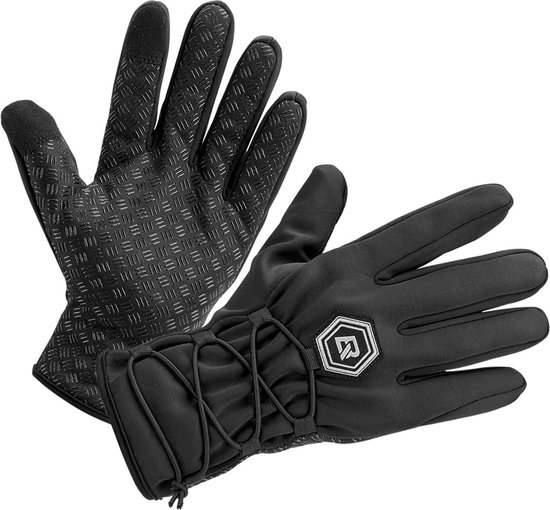 ROCKBROS Winter Fietshandschoenen - Windproof Warm Fiets Handschoenen voor E-bikes, Motorfietsen, Fietsen, Wandelen, Skiën - Touchscreen - Elastiek - Unisex - Maat L