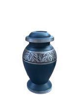 Mini urn Brass Blue silver dotted