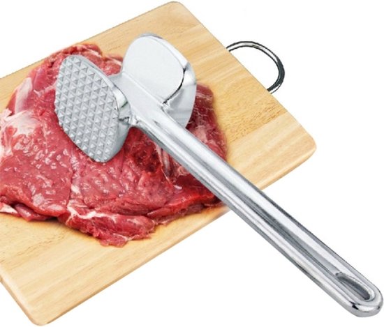 Foto: Aluminiumlegering losse tenderizers vlees hamer steak varkensvlees keukengerei midden grootte 5 0 x 22 5 cm