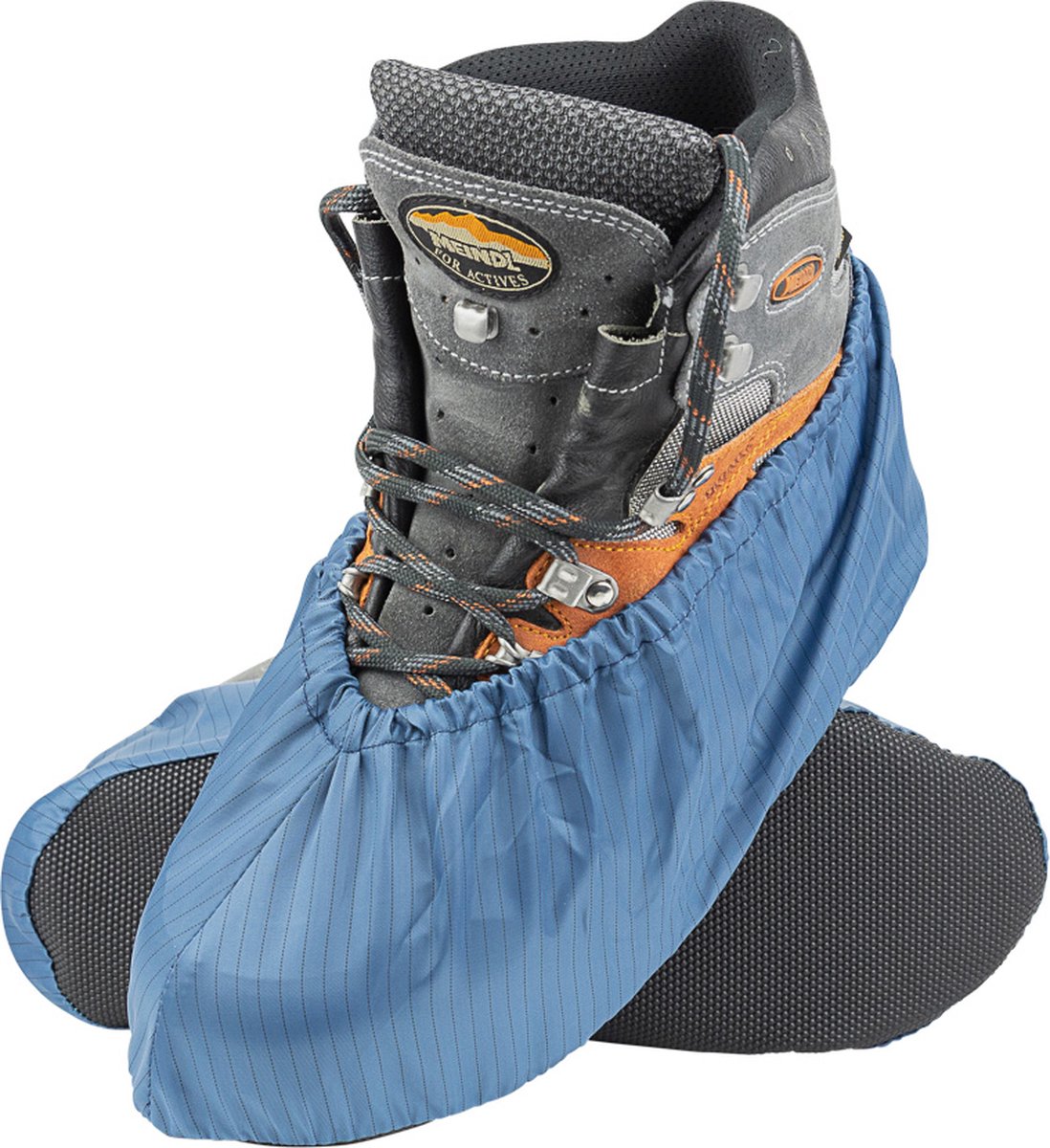 2 PAAR Herbruikbare Overschoenen | Schoenovertrek | Maat 37-42 | Blauw met streepje | Wasbaar