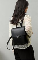 Power-8® : Mini sac à dos en cuir végétalien Zwart pour femme - Sac à dos Mode - Sac à dos en Cuir - Sac à dos pour femme petit - Sac à dos pour ordinateur portable pour femme
