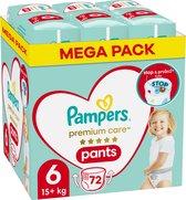 Pampers - Premium Care Pants - Maat 6 - Mega Pack - 72 luierbroekjes - 15+KG