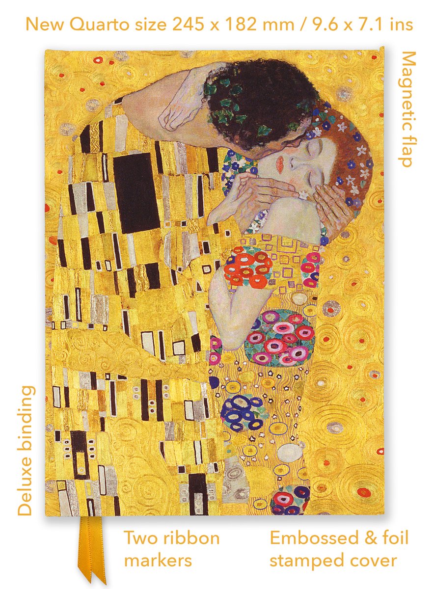 Gustav Klimt: The Kiss (foiled Quarto Journal)